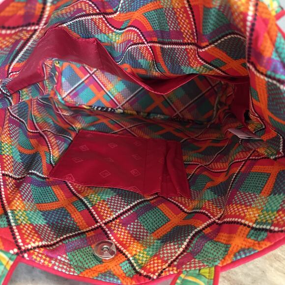 Vera Bradley Tote Bag, Rumba Summer 2017, Red with Colorful Flowers - Picture 6 of 10